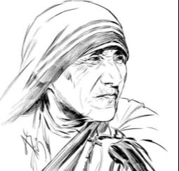 Drawing of Mother Teresa-1
